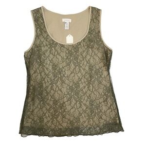 4/$25 Chico's Floral Lace Tank Top